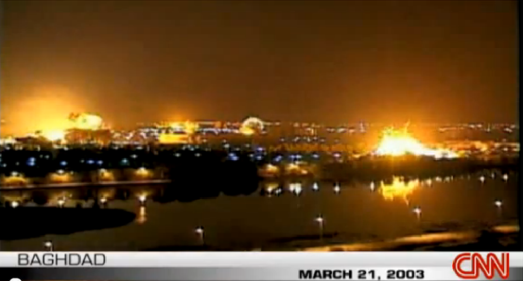 CNN live from Baghdad 21. mars 2003